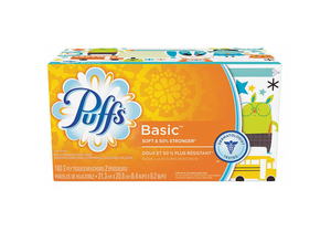 TISSUES BASIC 180 SHEETS PK24 by Puffs