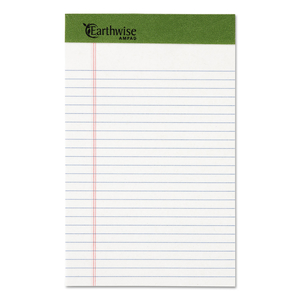 EARTHWISE BY AMPAD RECYCLED WRITING PAD, NARROW RULE, POLITEX GREEN HEADBAND, 50 WHITE 5 X 8 SHEETS, DOZEN by Ampad Corporation