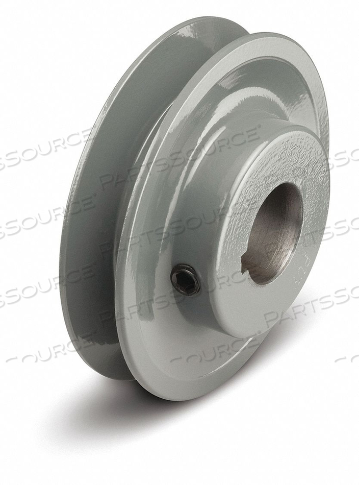 STANDARD V-BELT PULLEY, FIXED BORE, 1 GROOVE, 3.55 IN OD, 1 IN BORE, CAST IRON by TB Wood's