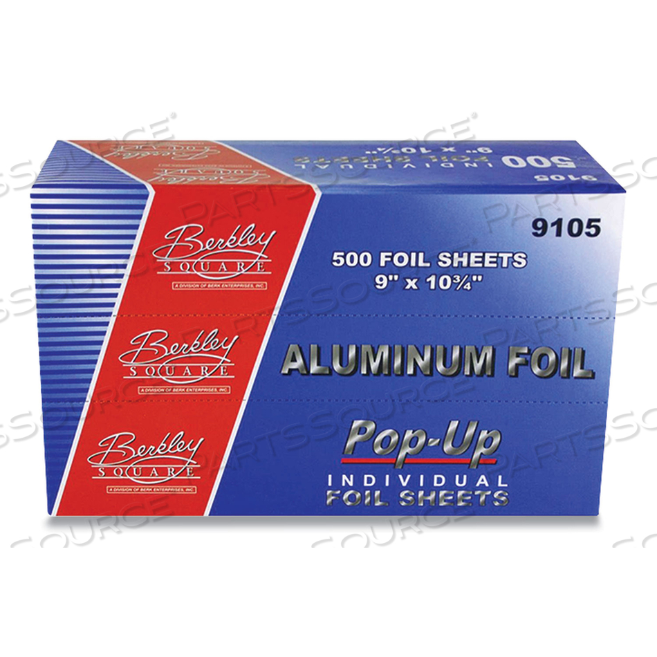 POP-UP ALUMINUM FOIL, 9 X 10.75, 500 SHEETS/PACK, 6 PACKS/CARTON by Berkley Square POP-UP ALUMINUM FOIL, 9 X 10.75, 500 SHEETS/PACK, 6 PACKS/CARTON by Berkley Square