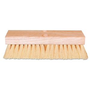 DECK SCRUB BRUSHES, 10 IN HARDWOOD BLOCK, 2 IN L TRIM, WHITE TAMPICO by Magnolia Brush