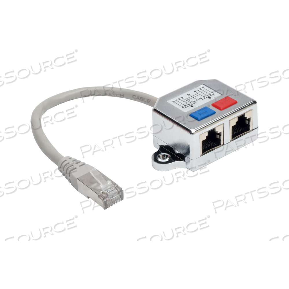 0.5FT 10/100 ETHERNET CAT5/CAT5E 2 RJ45 - 1 RJ45 SPLITTER ADAPTER CABLE by Tripp Lite 0.5FT 10/100 ETHERNET CAT5/CAT5E 2 RJ45 - 1 RJ45 SPLITTER ADAPTER CABLE by Tripp Lite