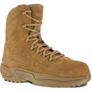 RB8850 STEALTH 8" BOOT WITH SIDE ZIPPER, COMPOSITE TOE, MEN'S SZ 11.5 M WIDE, COYOTE by Reebok