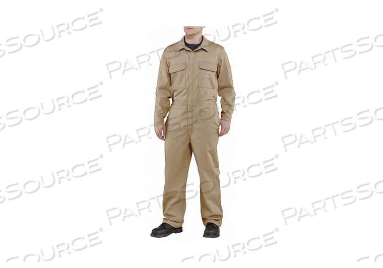 FLAME-RESISTANT COVERALL KHAKI 58 TALL 