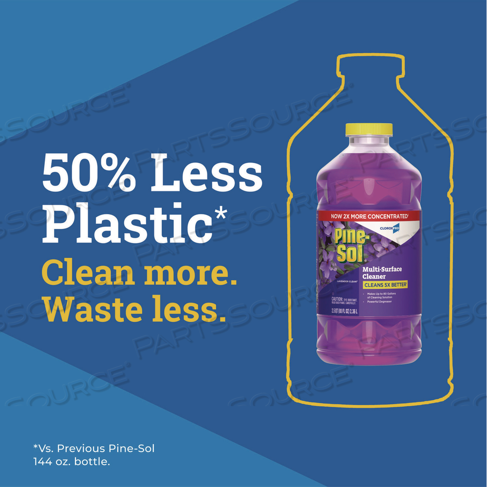 CLOROXPRO MULTI-SURFACE CLEANER CONCENTRATED, LAVENDER CLEAN SCENT, 80 OZ BOTTLE by Pine-Sol CLOROXPRO MULTI-SURFACE CLEANER CONCENTRATED, LAVENDER CLEAN SCENT, 80 OZ BOTTLE by Pine-Sol