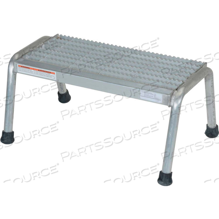 ALUMINUM STEP STAND - 1 STEP WELDED by Vestil Manufacturing Corp. ALUMINUM STEP STAND - 1 STEP WELDED by Vestil Manufacturing Corp.