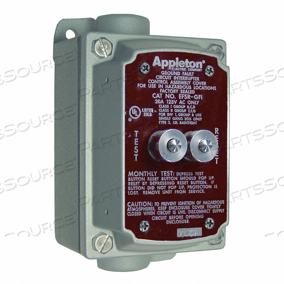 GFI COVER BOX 125V 20A 1/2HUB DE M IRON by Appleton Electric GFI COVER BOX 125V 20A 1/2HUB DE M IRON by Appleton Electric