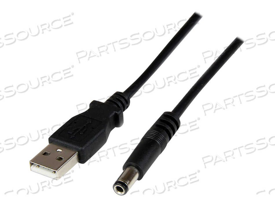 6.6FT USB TO 5.5MM TYPE N BARREL CABLE - BLACK by StarTech.com Ltd. 6.6FT USB TO 5.5MM TYPE N BARREL CABLE - BLACK by StarTech.com Ltd.