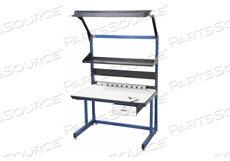 BENCH-IN-A-BOX CANTILEVER WORKBENCH - 60"W X 30"D ESD LAMINATE TOP - DARK BLUE by Pro-Line