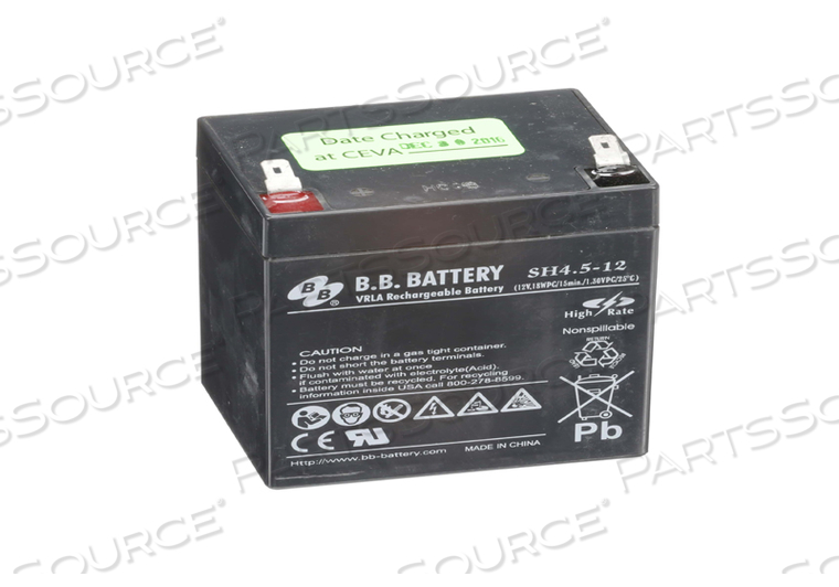 BATTERY, SEALED LEAD ACID, 12V, 5 AH, 0.187 IN F1 