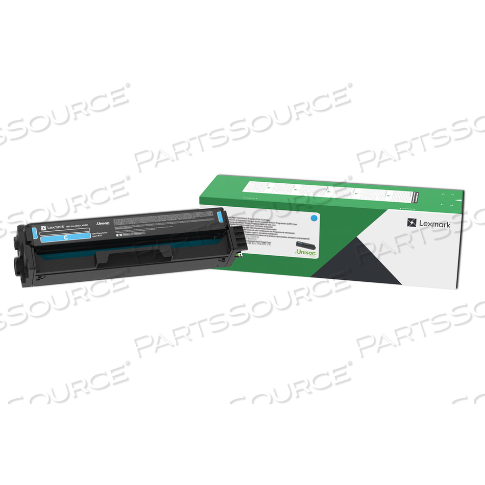 C3210C0 RETURN PROGRAM TONER, 1,500 PAGE-YIELD, CYAN by Lexmark C3210C0 RETURN PROGRAM TONER, 1,500 PAGE-YIELD, CYAN by Lexmark