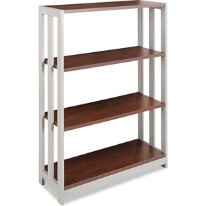 BOOKCASE WITH 3 SHELVES - 31-1/2"W X 11-5/8"D X 43-1/4"H - MOCHA - TRENTO SERIES by Linea Italia Inc