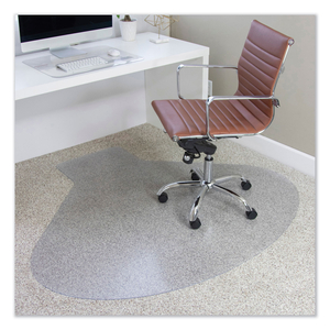 EVERLIFE CHAIR MATS FOR MEDIUM PILE CARPET, CONTOUR,  66 X 60, CLEAR by ES Robbins