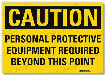 SAFETY SIGN PROTECTIVE EQUIPMENT 14 IN W by Lyle Signs Inc.