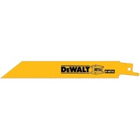 DW4808B DEWALT RECIP BLADES,6" 14TPI STRAIGHT BACK BI-METAL RECIPROCATING SAW BLADE by DeWalt