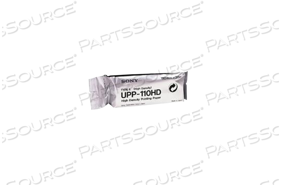 PAPER, DT, BLACK & WHITE, HIGH DENSITY, ROLL, 110 X 20 (65.61) A6 , UPP-110HD 