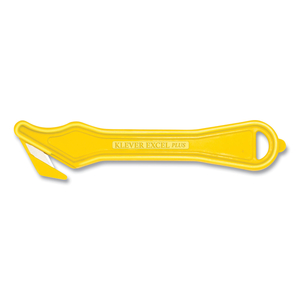 EXCEL PLUS SAFETY CUTTER, 7" PLASTIC HANDLE, YELLOW, 10/BOX by Klever Kutter