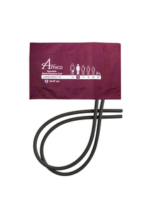 LARGE ADULT 2-PIECE BLOOD PRESSURE CUFF, 2 TUBE LF, MAROON, SUBMIN FEMALE X SUBMIN MALE by Amico Accessories