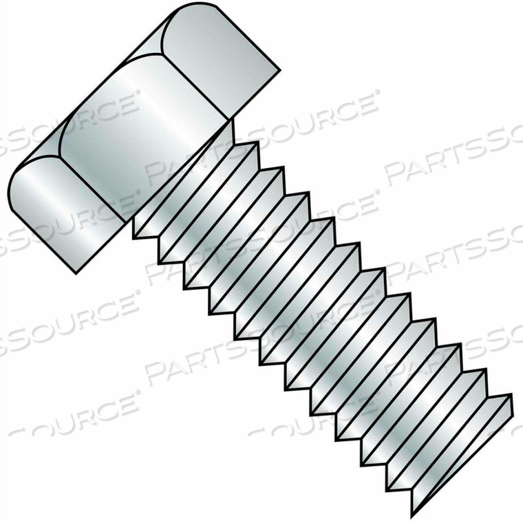 1/4-20 X 7/8 UNSLOTTED INDENTED HEX HEAD MACHINE SCREW - FULLY THREADED - ZINC - PKG OF 2500 