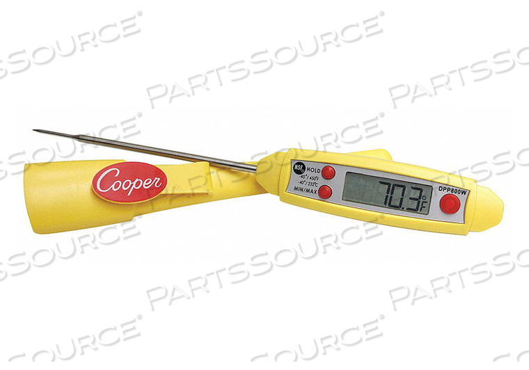 DIGITAL POCKET THERMOMETER, -40 TO 232 DEG F, -40 TO 232 DEG F, 4 IN STEM by Cooper-Atkins