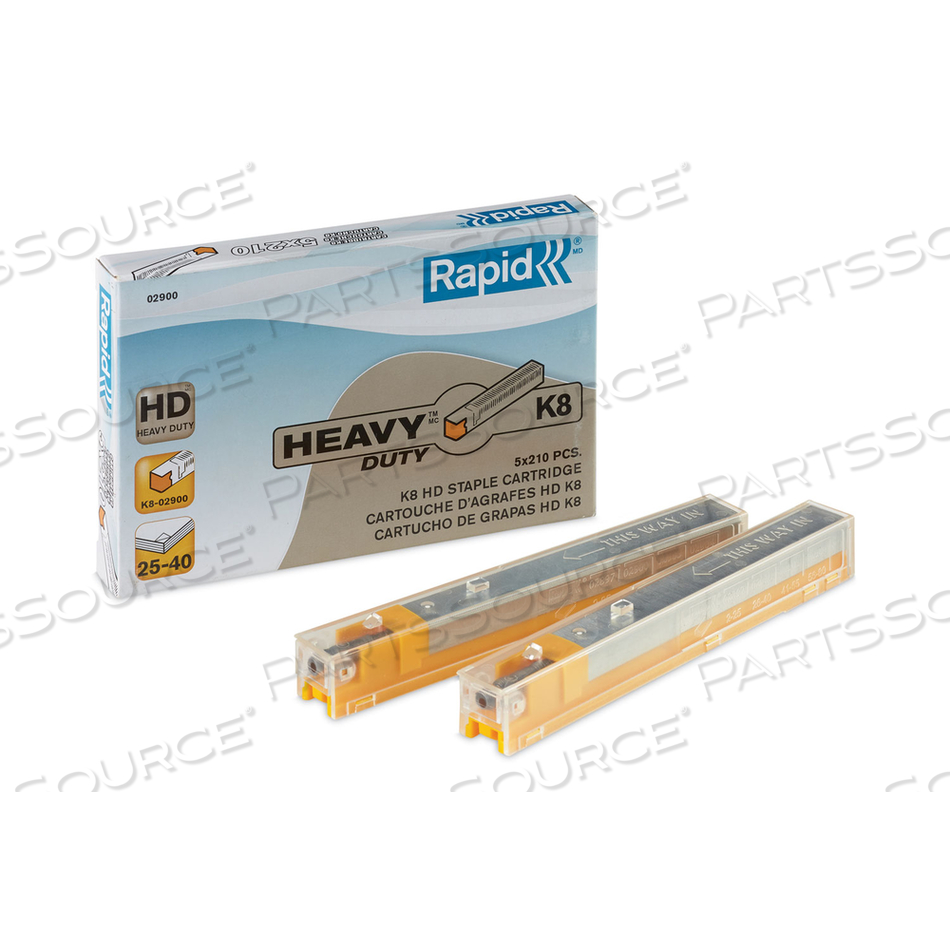 STAPLE CARTRIDGE, 0.31" LEG, 0.5" CROWN, STEEL, 210/CARTRIDGE, 5 CARTRIDGES/PACK by Rapid STAPLE CARTRIDGE, 0.31" LEG, 0.5" CROWN, STEEL, 210/CARTRIDGE, 5 CARTRIDGES/PACK by Rapid