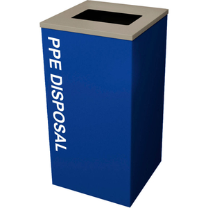 SPECTRUM CUBE 24 GALLON PPE DISPOSAL BIN WITH ANTI-MICROBIAL LID by Busch Systems International Inc