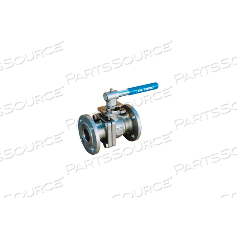 2-1/2" SS SPLIT BODY ANSI 150# FLANGED BALL VALVE WITH MANUAL HANDLE 