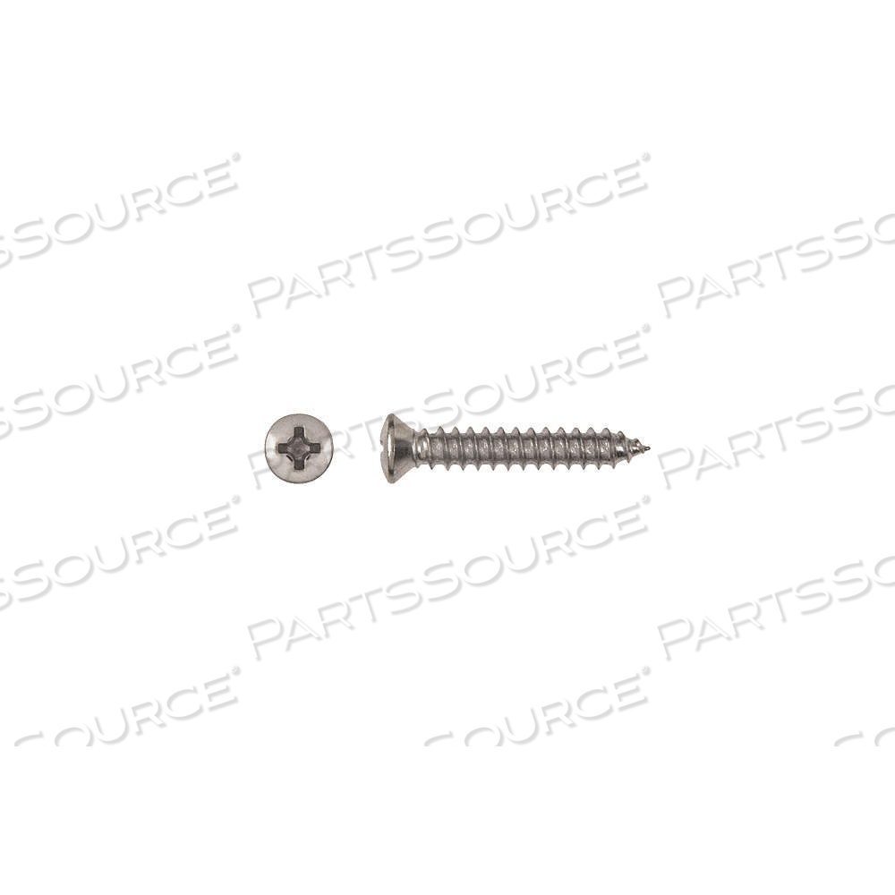 SHEET METAL SCREW, #8 SIZE, 15/16 IN LG, STEEL, CHROME PLATED, OVAL, PHILLIPS by Approved Vendor SHEET METAL SCREW, #8 SIZE, 15/16 IN LG, STEEL, CHROME PLATED, OVAL, PHILLIPS by Approved Vendor