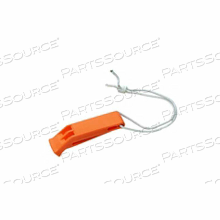 USCG APPROVED AUDIBLE WHISTLE WITH TETHER LINE, ORANGE 