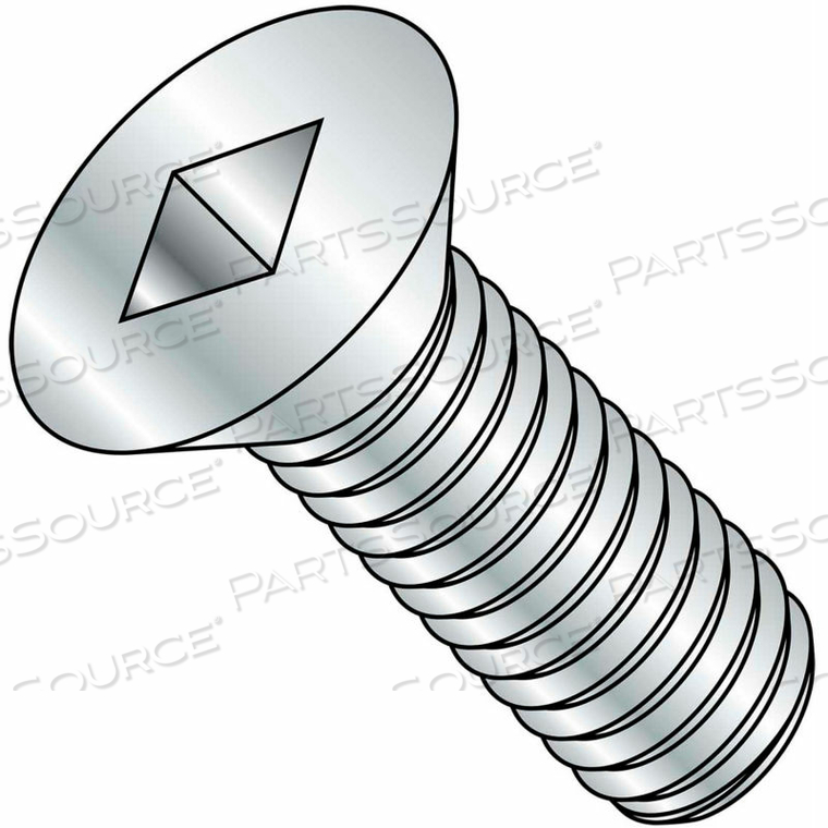10-24X2 SQUARE DRIVE FLAT HEAD MACHINE SCREW FULLY THREADED ZINC, PKG OF 2000 by Kanebridge Corporation