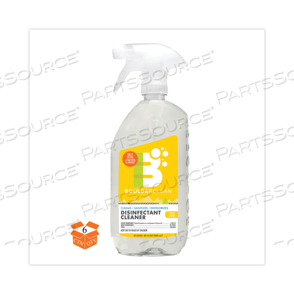 DISINFECTANT CLEANER, LEMON SCENT, 28 OZ BOTTLE, 6/CARTON 