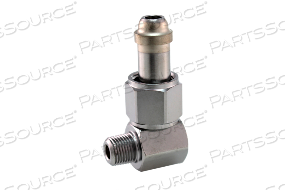 HEX NUT AND NIPPLE ELBOW, 1/8 IN CONNECTION, DISS FEMALE X MNPT CONNECTION, 90 DEG, OXYGEN, 1-1/2 IN by Bay Corporation