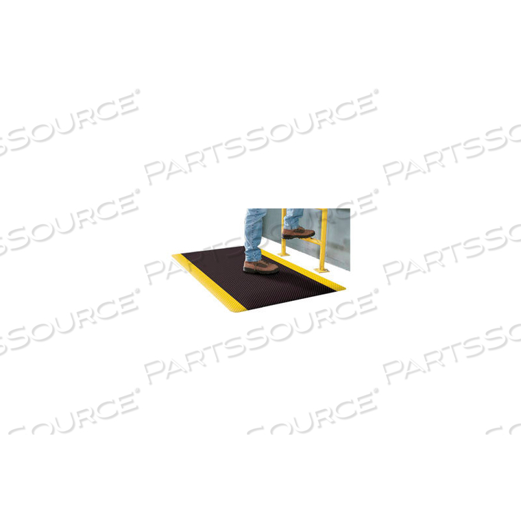 SUPREME SLIPTECH MAT 11/16" THICK 4' X UP TO 60' BLACK/YELLOW BORDER by Apache Inc.