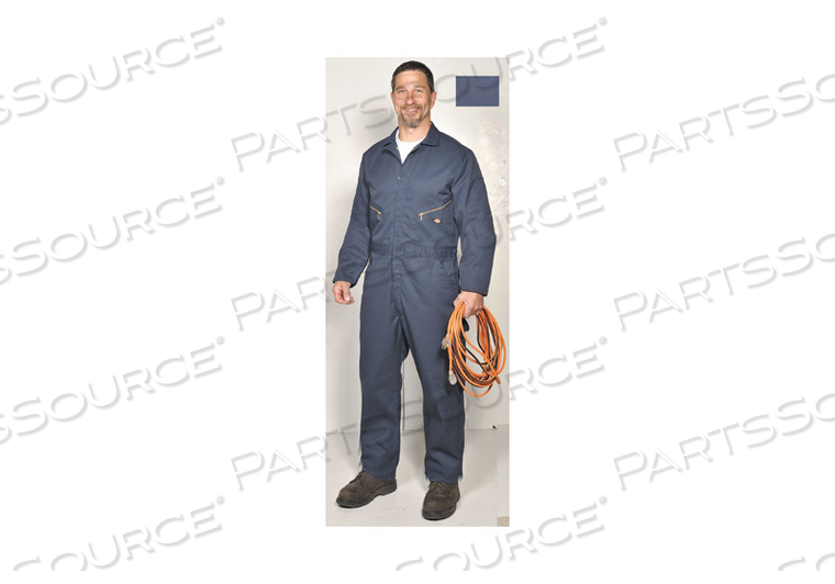 H4068 LONG SLEEVE COVERALL 7.75 OZ DK NAVY MS 