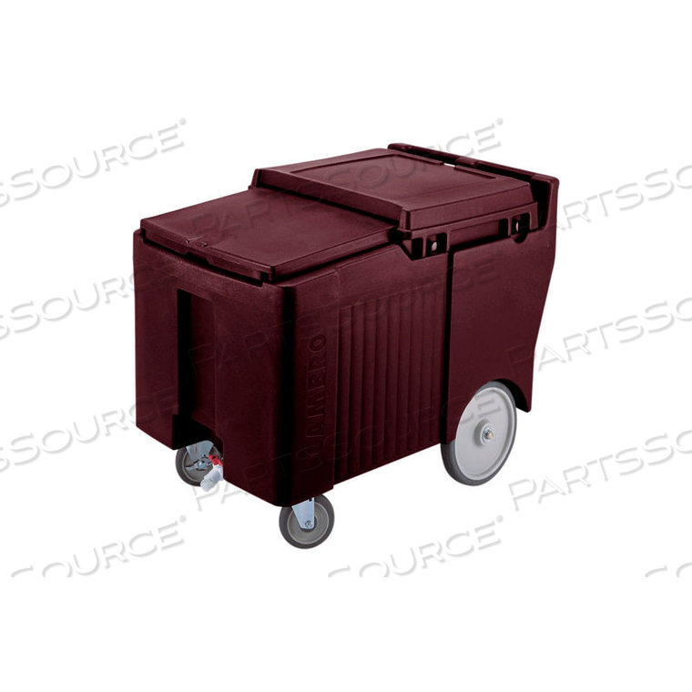 ICE CADDY, DARK BROWN, 125 LBS. CAP., 4 SWIVEL, 1 WITH BRAKE by Cambro