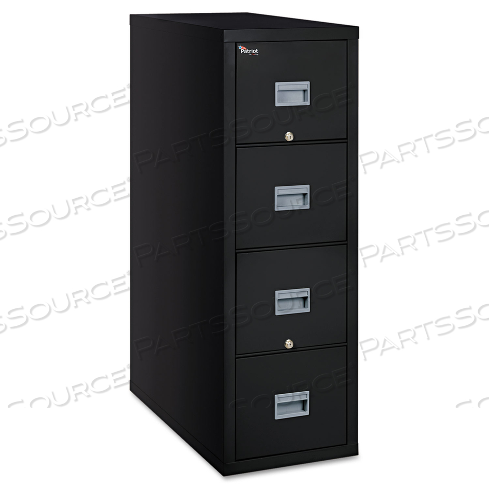FIREPROOF 4 DRAWER VERTICAL FILE CABINET LEGAL 20-13/16"WX31-9/16"DX52-3/4"H BLACK by Fire King
