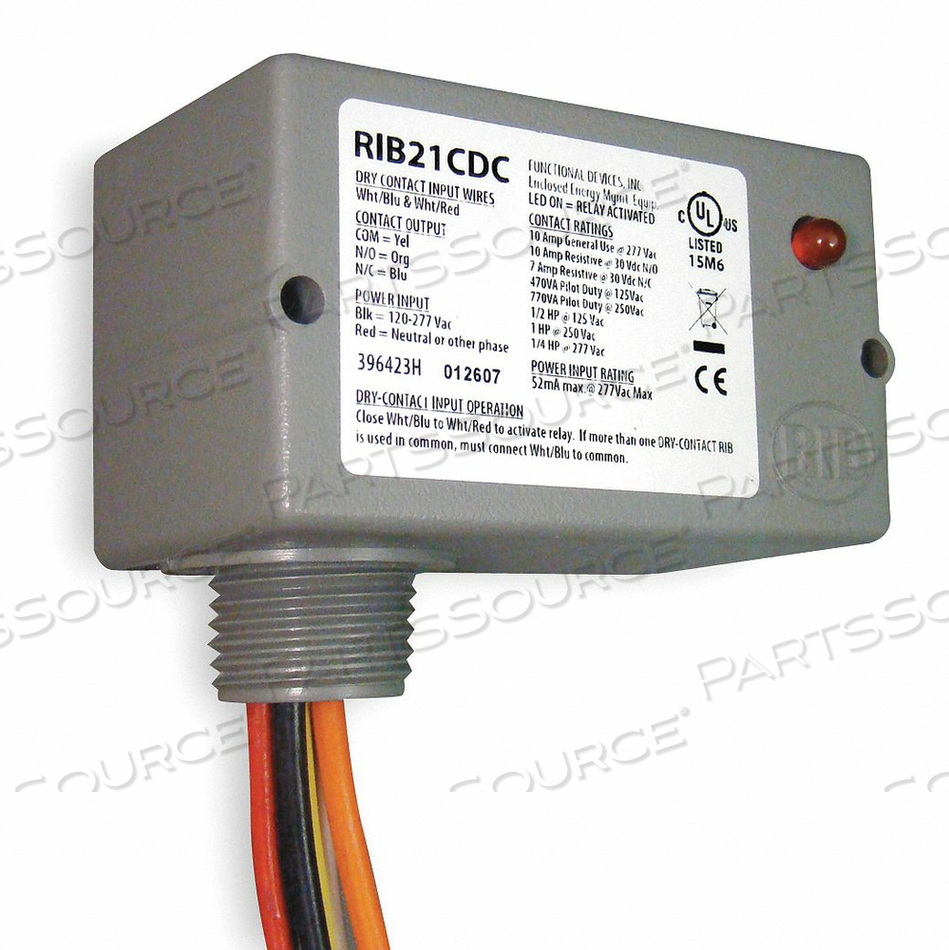 PREWIRED RELAY 120-277VAC 10A SPDT by RIB