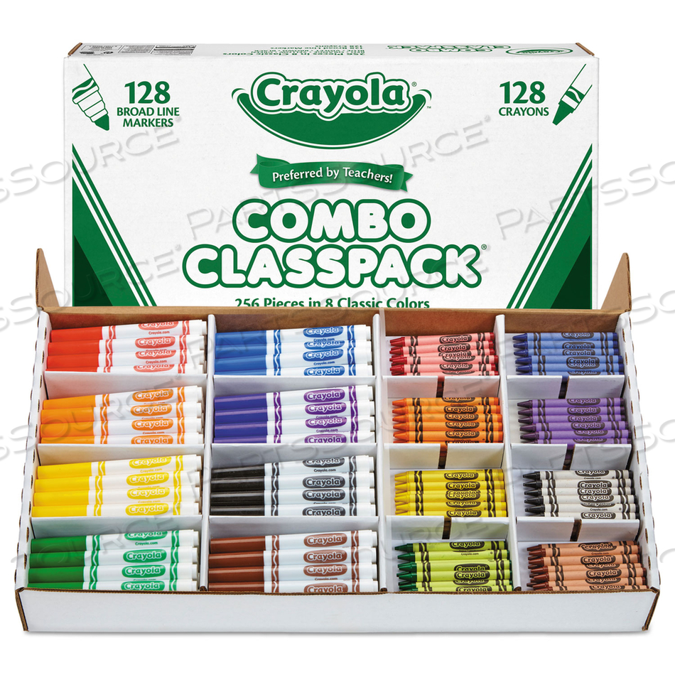 CRAYONS AND MARKERS COMBO CLASSPACK, EIGHT COLORS by Crayola CRAYONS AND MARKERS COMBO CLASSPACK, EIGHT COLORS by Crayola