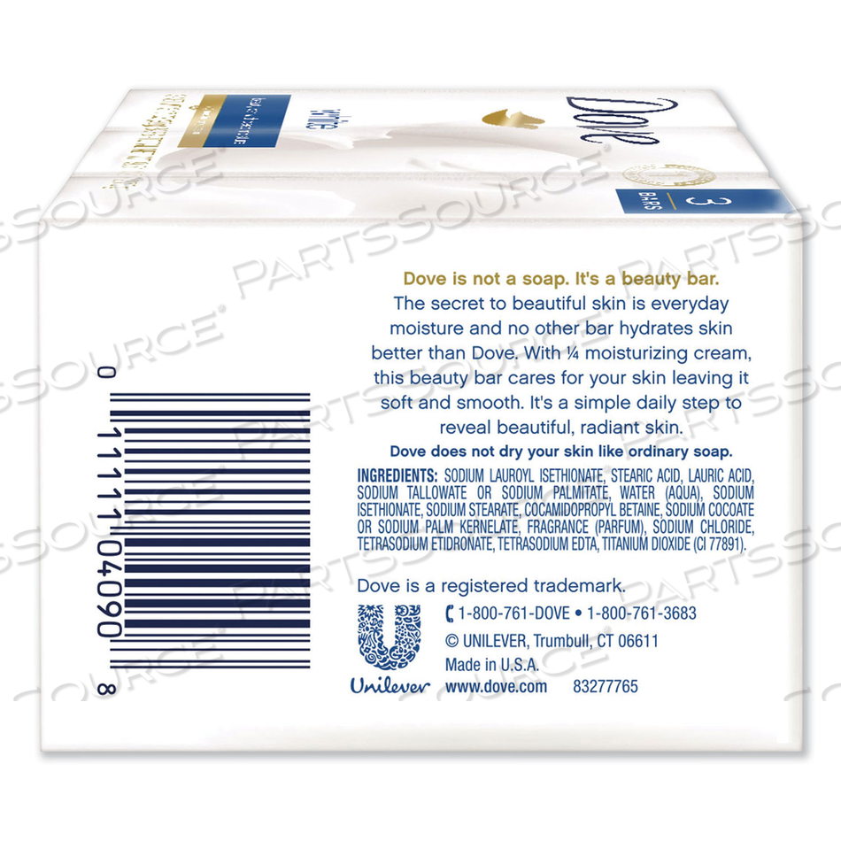 WHITE BEAUTY BAR, LIGHT SCENT, 3.17 OZ by Dove WHITE BEAUTY BAR, LIGHT SCENT, 3.17 OZ by Dove