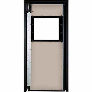 EXTRA HEAVY DUTY SINGLE PANEL IMPACT TRAFFIC DOOR 3'W X 7'H BEIGE by Aleco