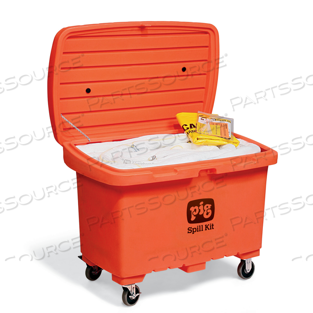 PIG OIL-ONLY SPILL KIT IN HIGH-VISIBILITY STORAGE CHEST by New Pig Corporation