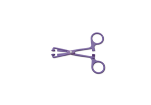 STRAIGHT ANGLED TOWEL CLAMP, PLASTIC, PURPLE, 5 IN by Key Surgical