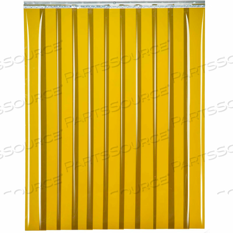 WELDING STRIP DOOR - 10'W X 8'H - 8" AMBER TINT PVC by TMI, LLC