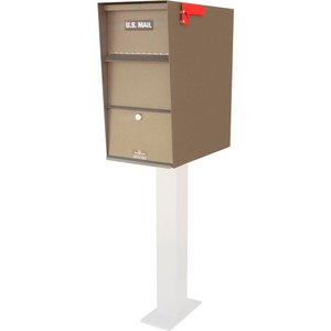 LLAULT ALUMINUM SUPER LETTER LOCKER - FRONT ACCESS 12-1/16"W X 22"D X 24"H, MINERAL BRONZE by Jayco Industries