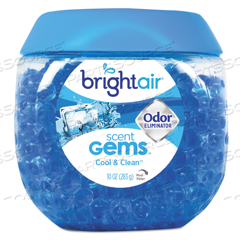 SCENT GEMS ODOR ELIMINATOR, COOL AND CLEAN, BLUE, 10 OZ JAR by Bright Air SCENT GEMS ODOR ELIMINATOR, COOL AND CLEAN, BLUE, 10 OZ JAR by Bright Air