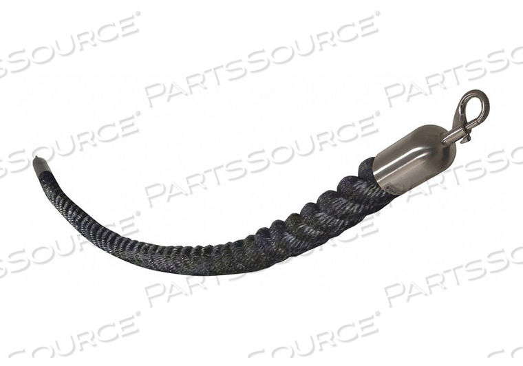 BARRIER ROPE POLYPROPYLENE BLACK 8 FT. by VISIONTRON Corp.