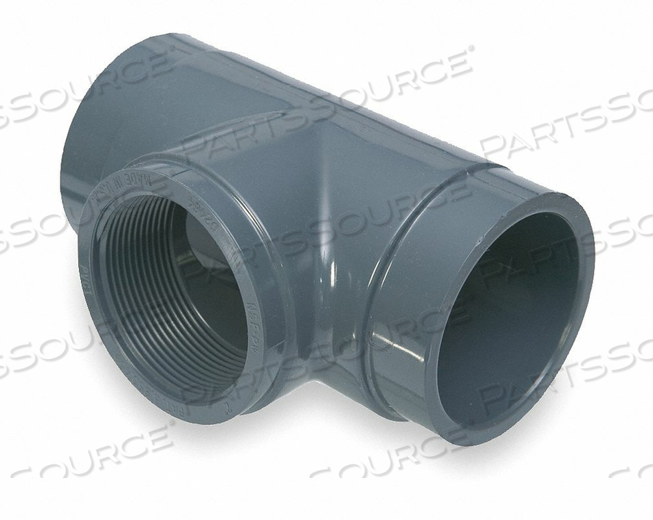 TEE, 1/2 IN X 1/2 IN X 1/2 IN FITTING PIPE SIZE, SCHEDULE 80, 425 PSI @ 73° F, GRAY by GF Piping Systems