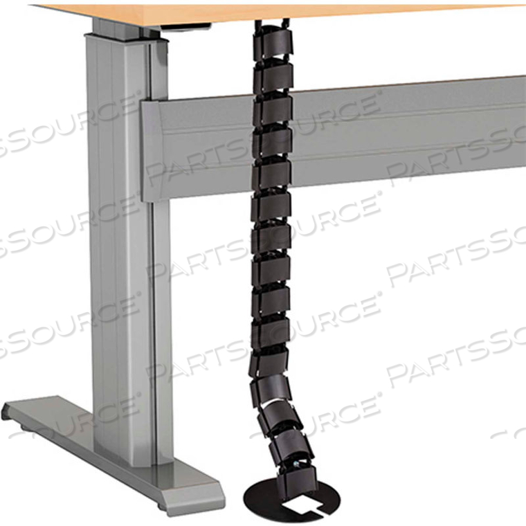 RIGHTANGLE FLEX CABLE MANAGEMENT (VERTICAL) FOR HEIGHT ADJUSTABLE DESK, HAS 22 LINKS, 1250MM by KA Manufacturing Inc.