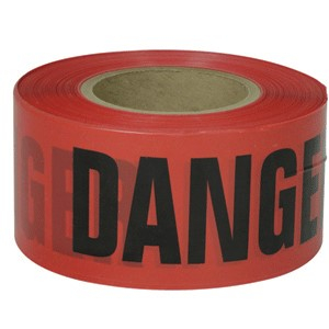 B3102R21 PRESCO BARRICADE TAPE,GAUGE 2 MIL,DANGER,RED by Presco