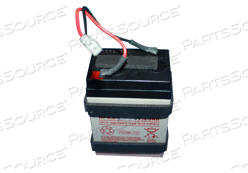 BATTERY, RECHARGEABLE VRLA, 6V, 4.5 AH 